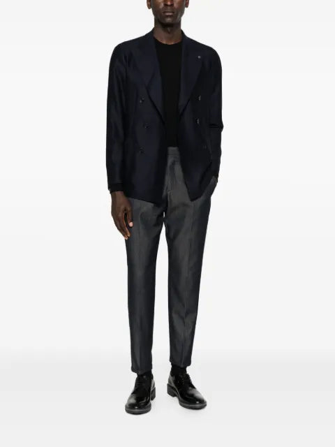 Tagliatore double-breasted patch-pocket blazer