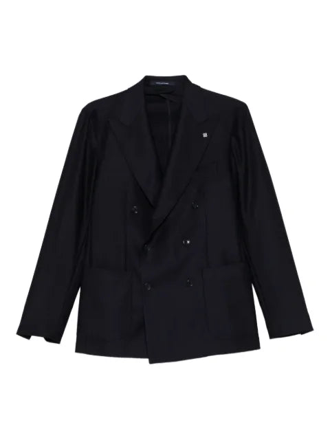 Tagliatore double-breasted patch-pocket blazer
