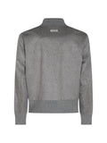 Lardini ribbed-trim wool bomber jacket