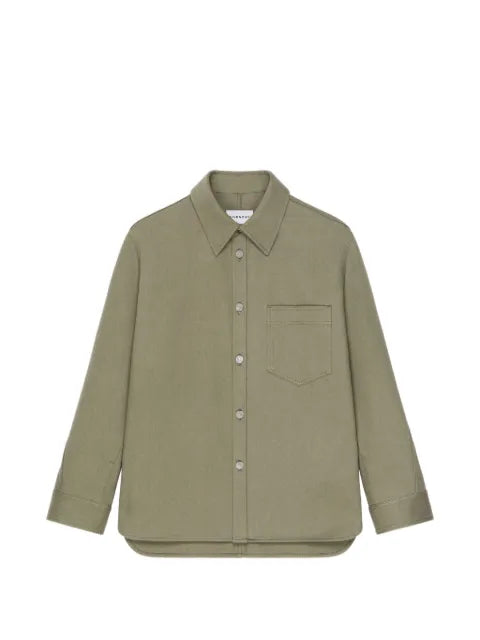 Givenchy couture seam overshirt in overdyed denim
