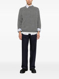 sacai logo-patch drawstring sweater